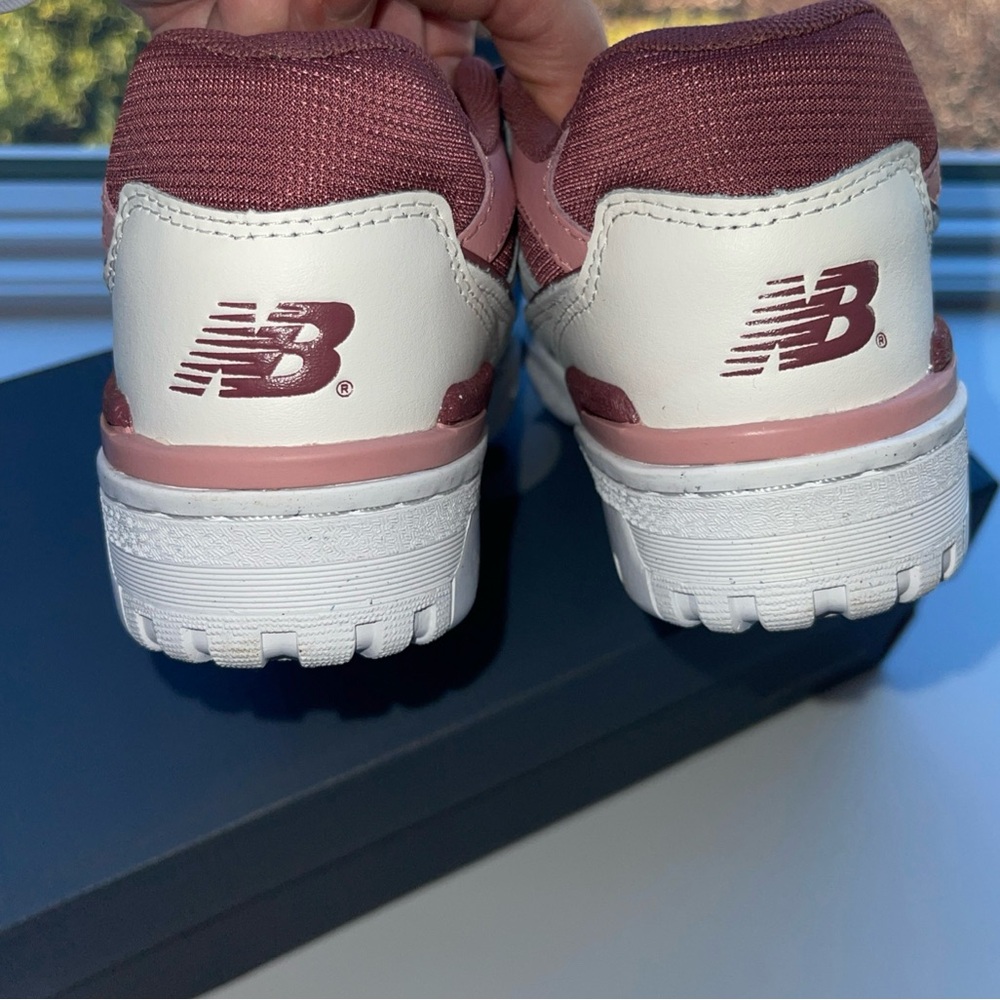 New Balance 550 White Red Burgundy BBW550DP Women's 5 Men’s 3.5 NIB - Picture 5 of 7